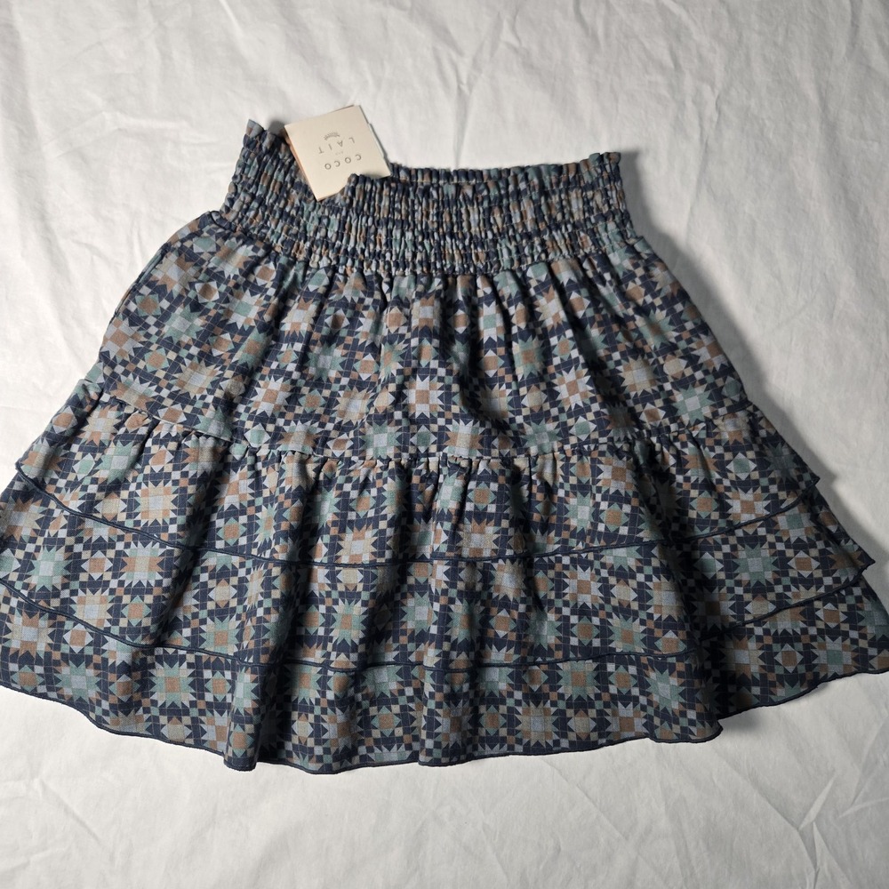 Coco Au Lait Skirt‎ Kids 10 Years  Print Elastic Waist Party Casual NWT - Picture 2 of 7